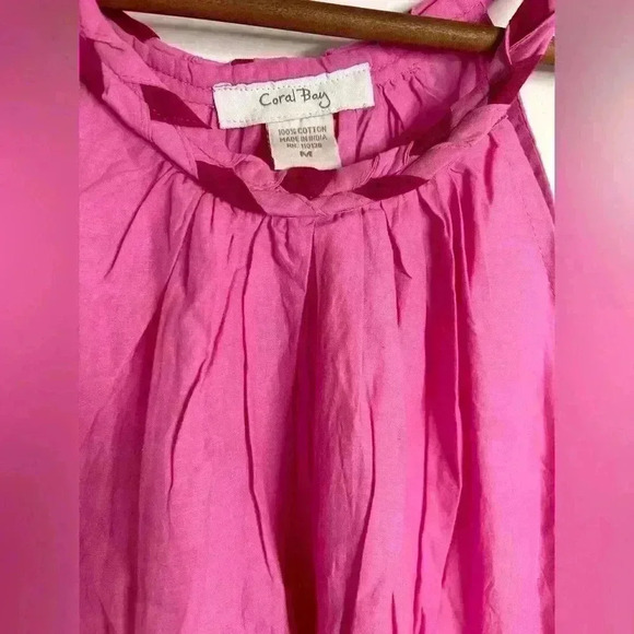 BNWT Coral Bay Pink Ombré  Cotton Dress with Braided Straps size M - Picture 7 of 9